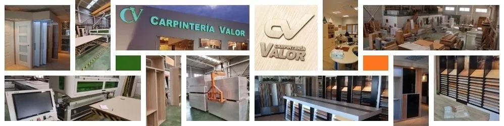 Mosaico de trabajos e instalaciones de Carpintería Valor