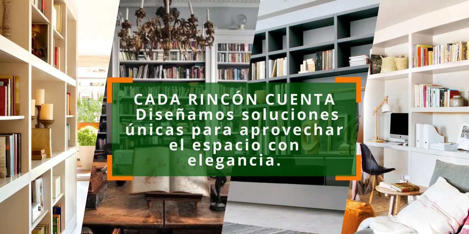 Composición de librerías a medida realizadas por Carpintería Valor