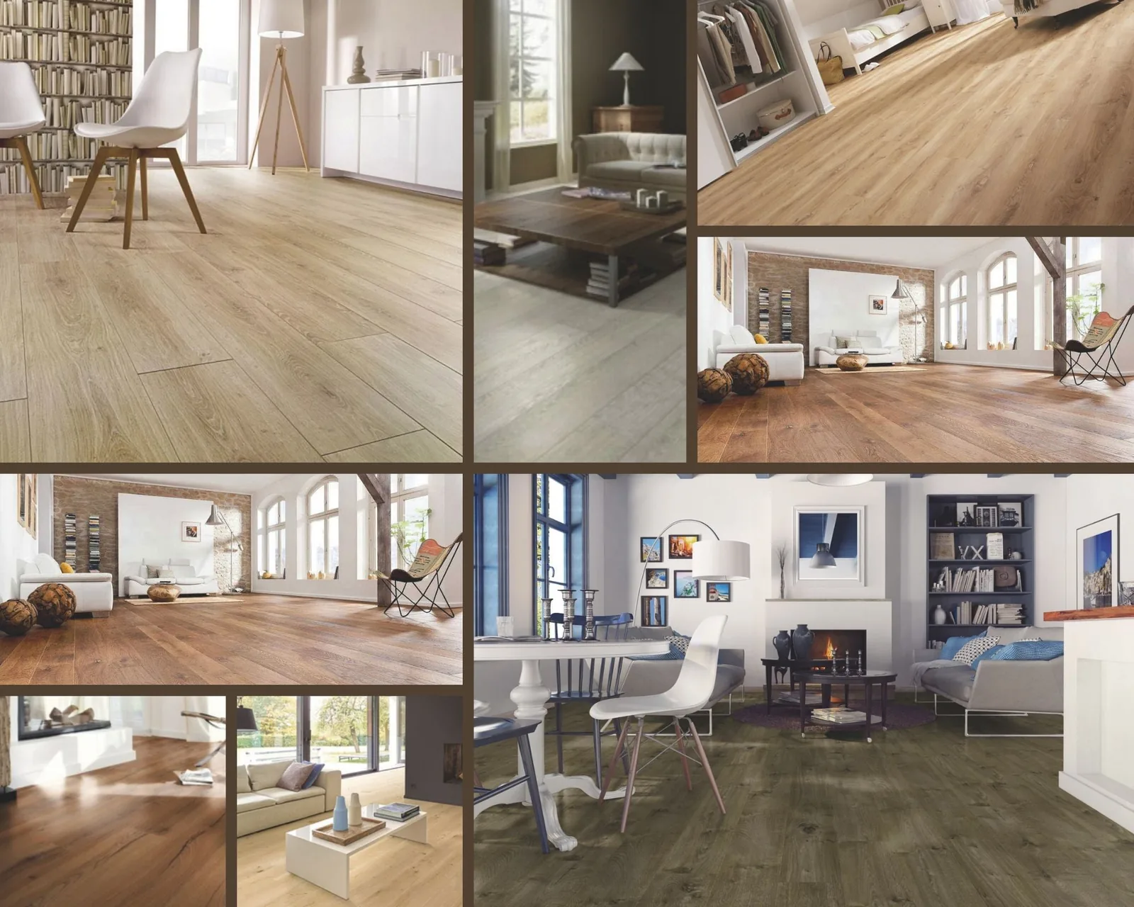 Composición de ambientes con suelos y revestimientos de madera