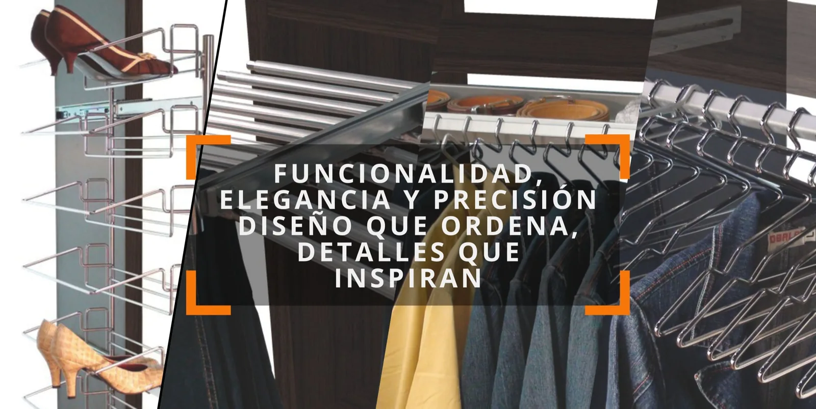Composición de vestidores y accesorios de organización de Carpintería Valor